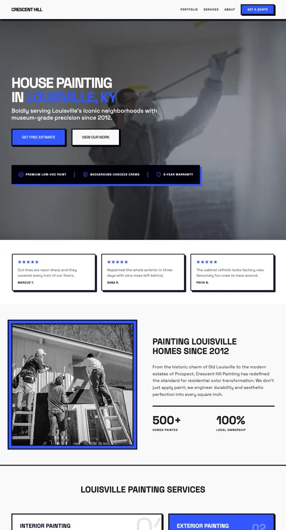 Crescent Hill Painting, a Louisville painting website in the Playful & Creative template