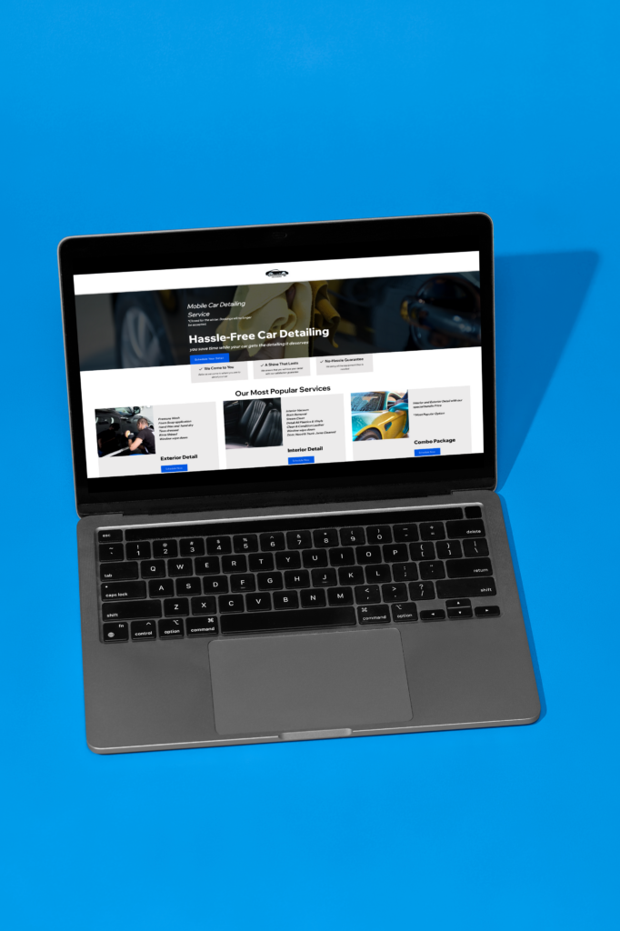 a picture of a small business website