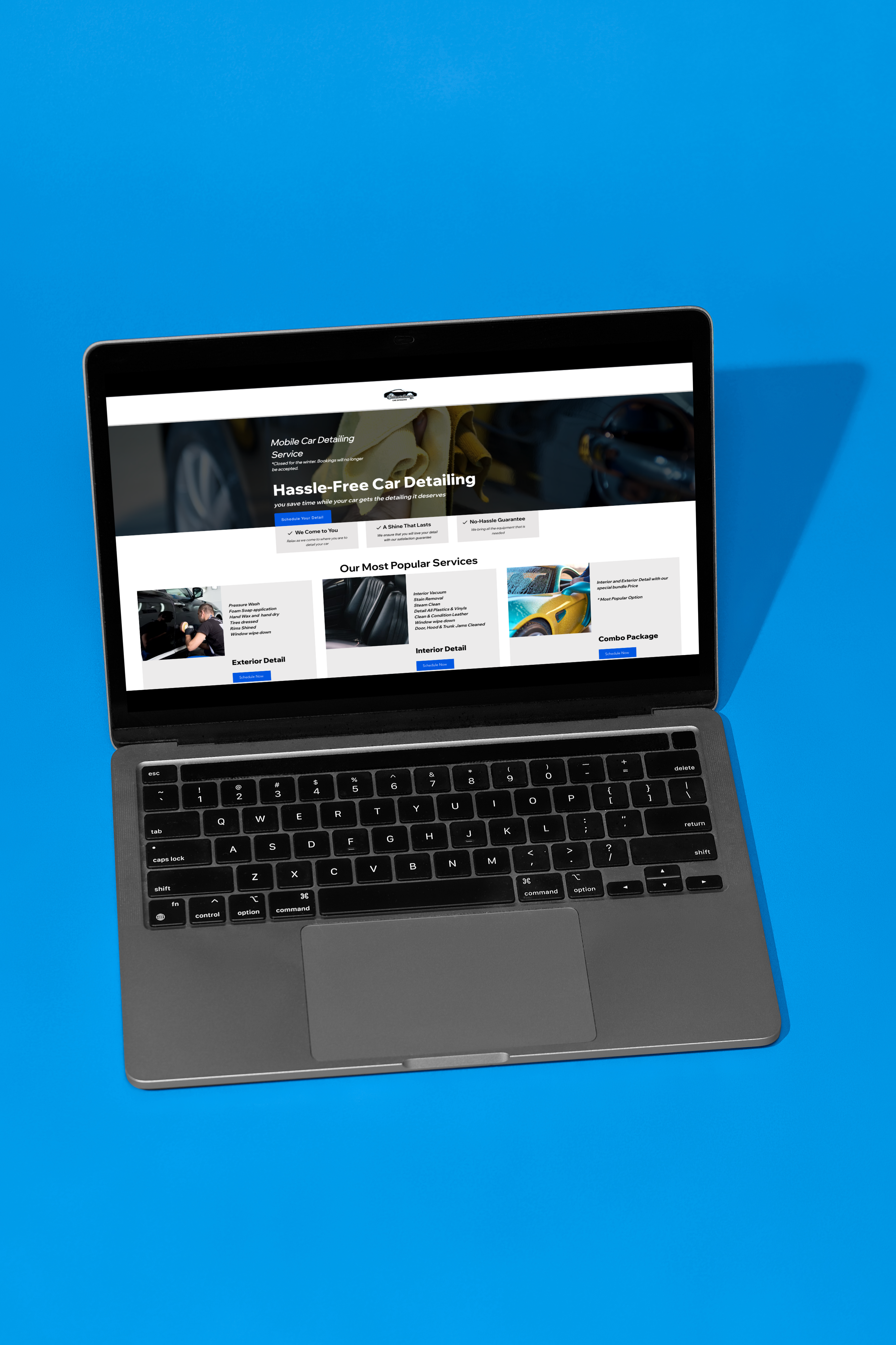 a picture of a small business website